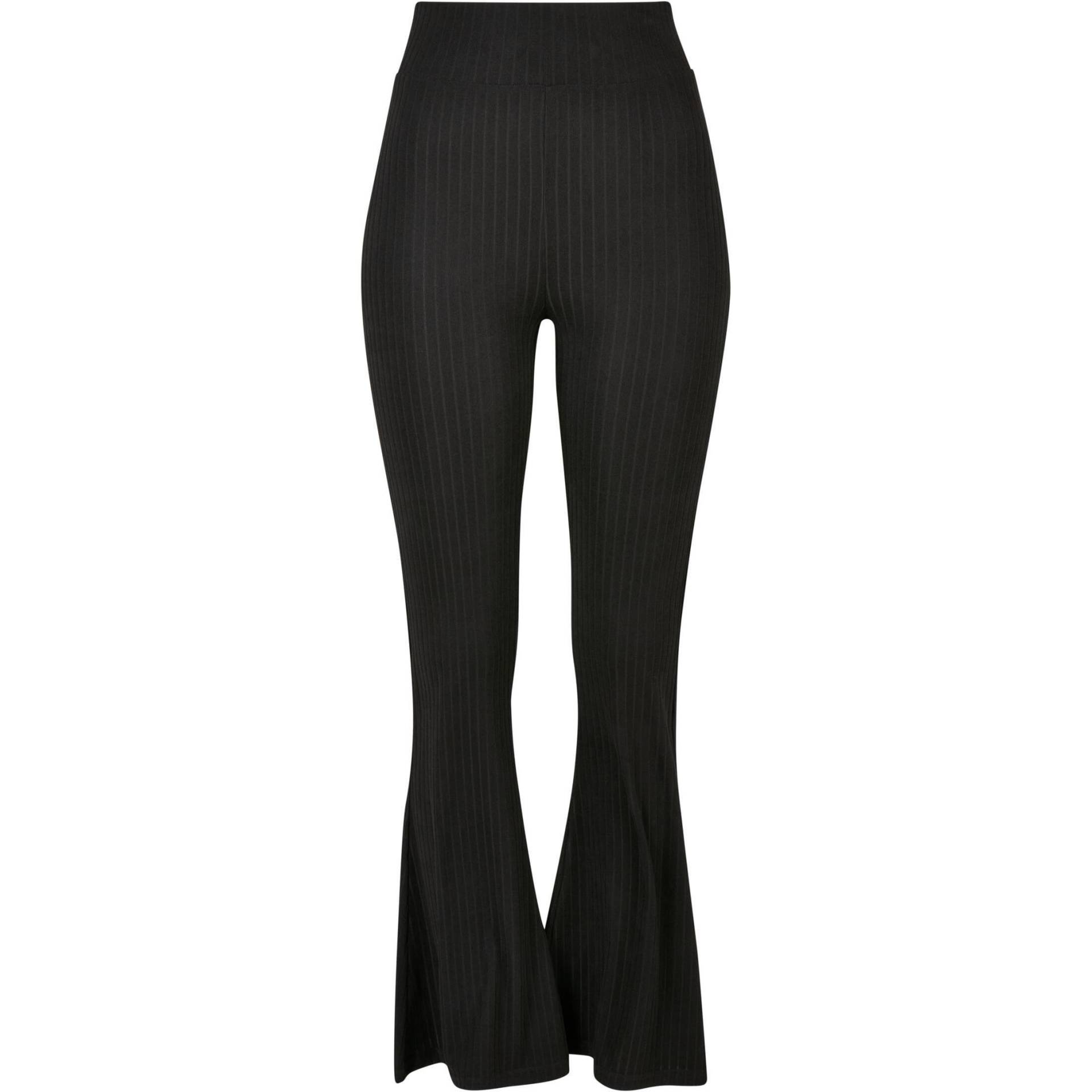 Augetellte Gerippte Legging Mit Hoher Taille, Damen Urban Claic Damen  S von URBAN CLASSICS