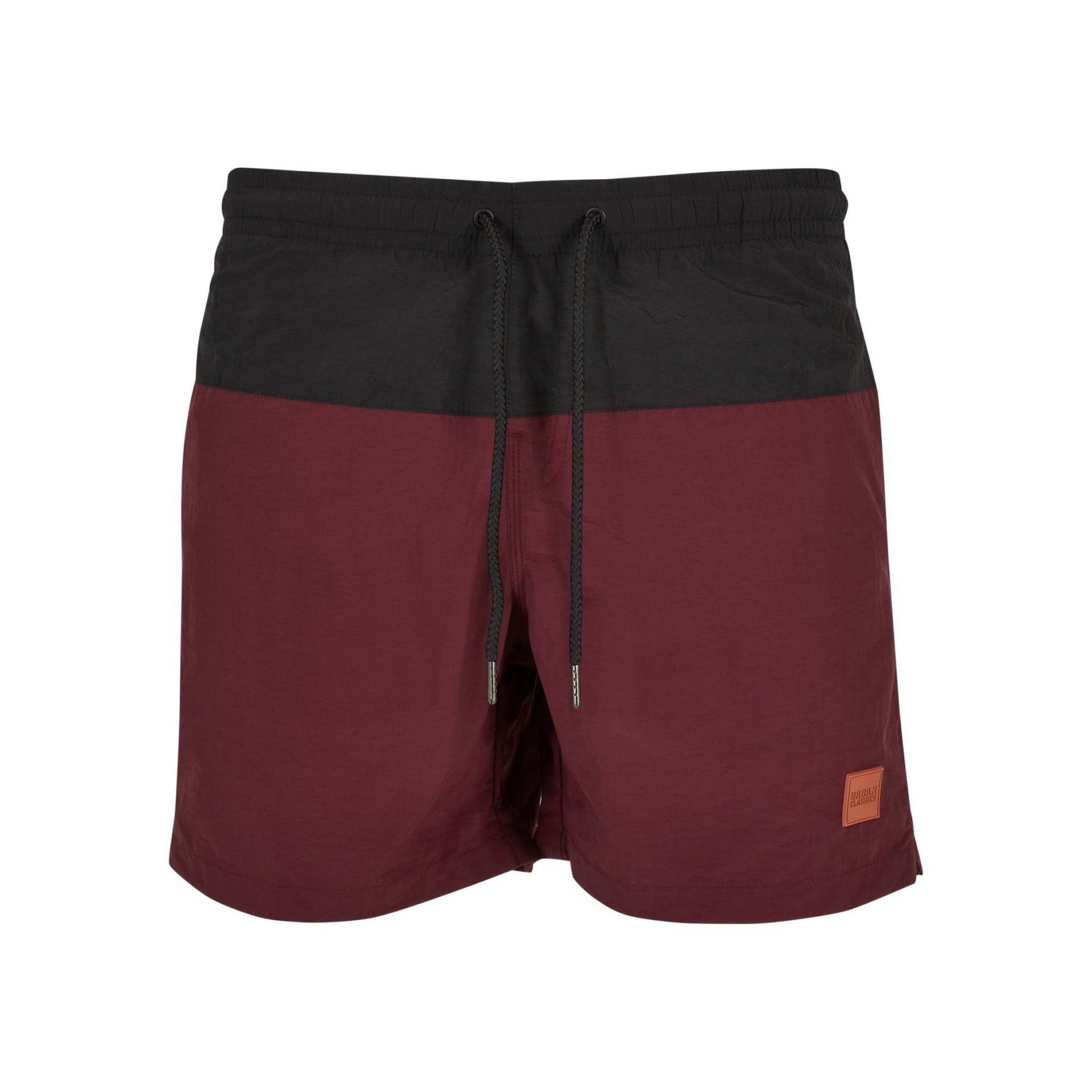 Badeshorts Block Herren  M von URBAN CLASSICS