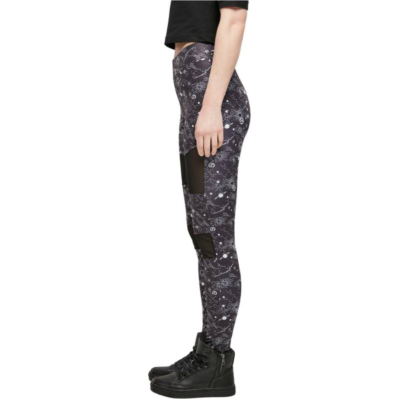 Bedruckte Eggings Für Frauen Urban Cassics Tech Mesh Aop Damen  L von URBAN CLASSICS