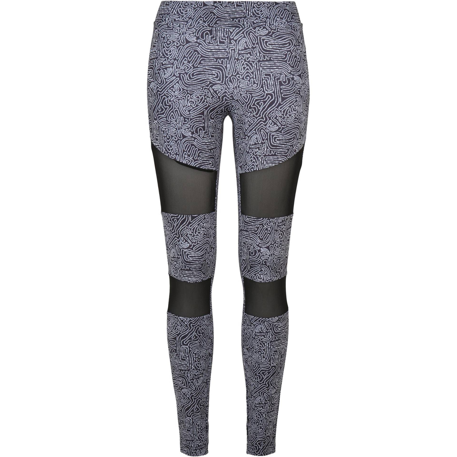 Bedruckte Leggings Für Frauen Tech Mesh Aop Damen  XL von URBAN CLASSICS