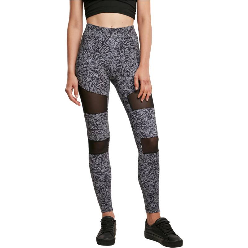 Bedruckte Leggings Für Frauen Tech Mesh Aop Damen  XS von URBAN CLASSICS