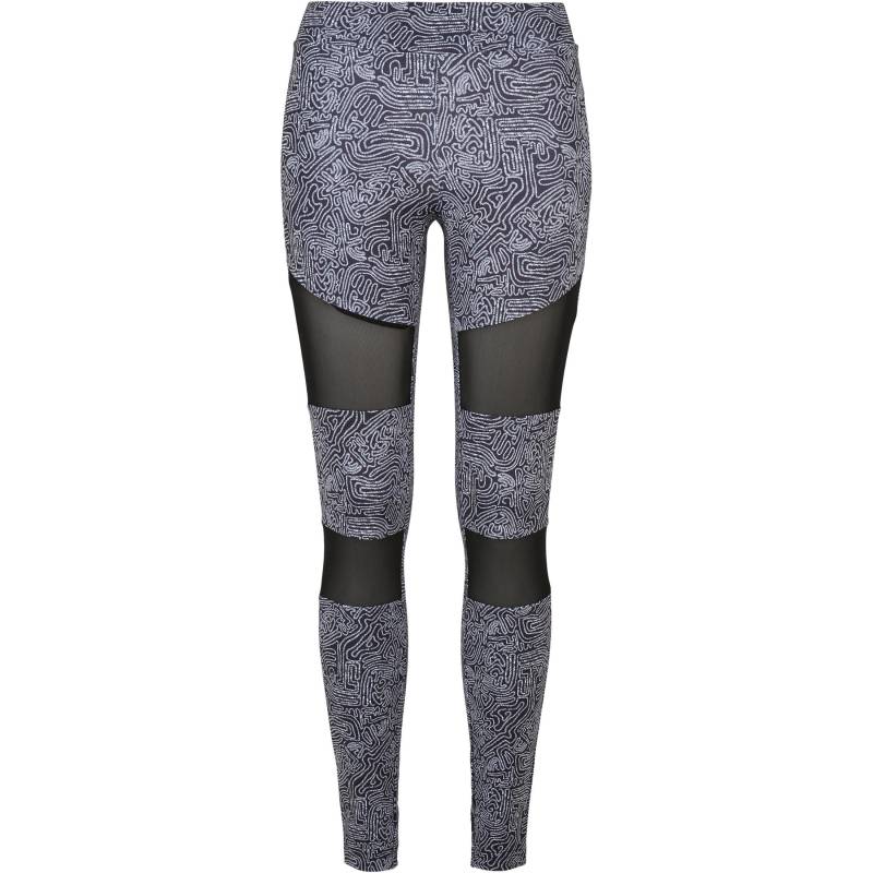 Bedruckte Leggings Für Frauen Tech Mesh Aop Damen  XXL von URBAN CLASSICS