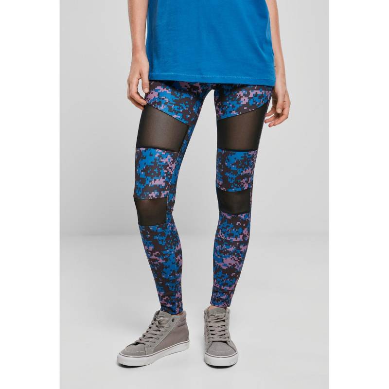 Damen-legging Urban Claic Camouflage Tech Unisex Schwarz / Blau S von URBAN CLASSICS