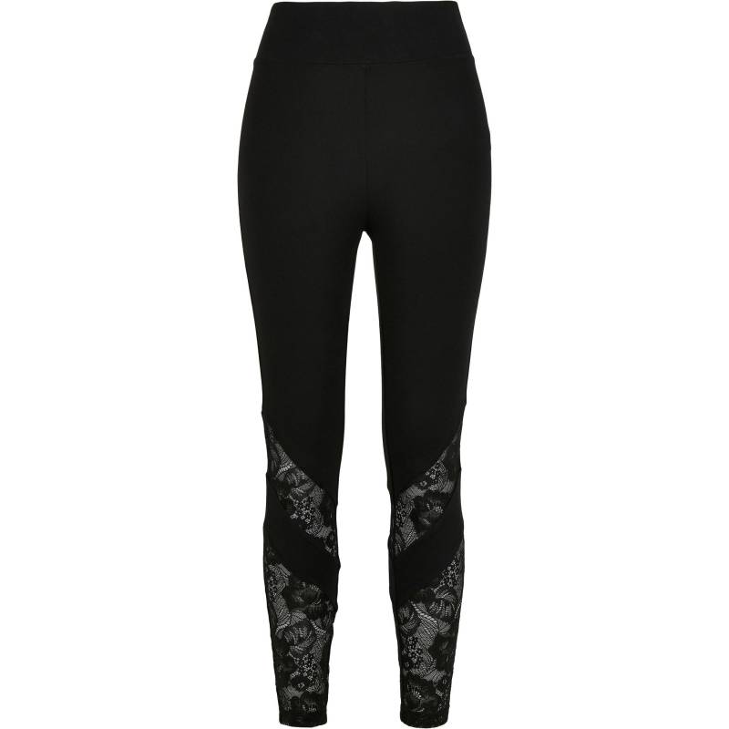 Damen-leggings Mit Hoher Taille Lace Inset (gt) Unisex  XXL von URBAN CLASSICS