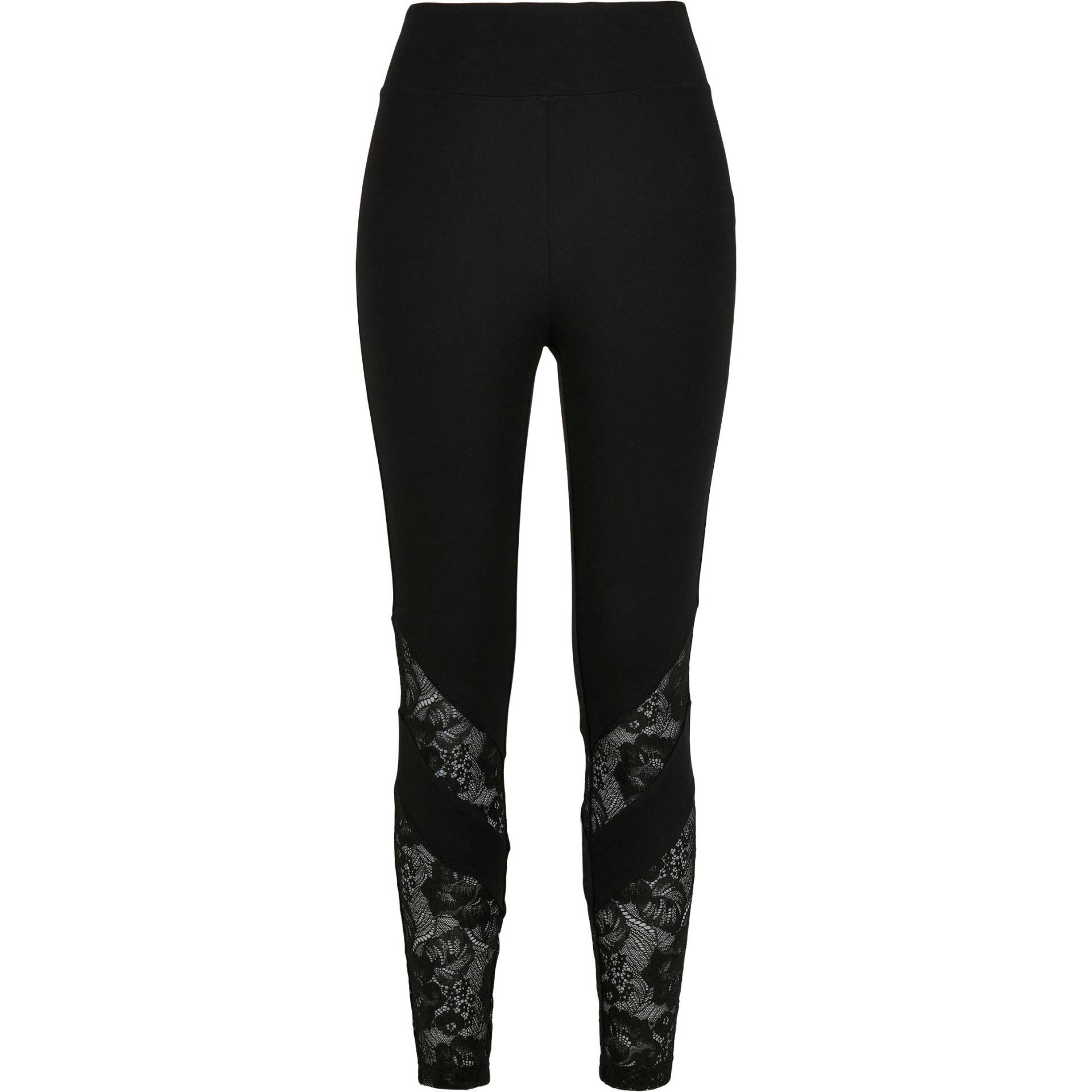 Damen-leggings Mit Hoher Taille Lace Inset (gt) Unisex  XXXL von URBAN CLASSICS