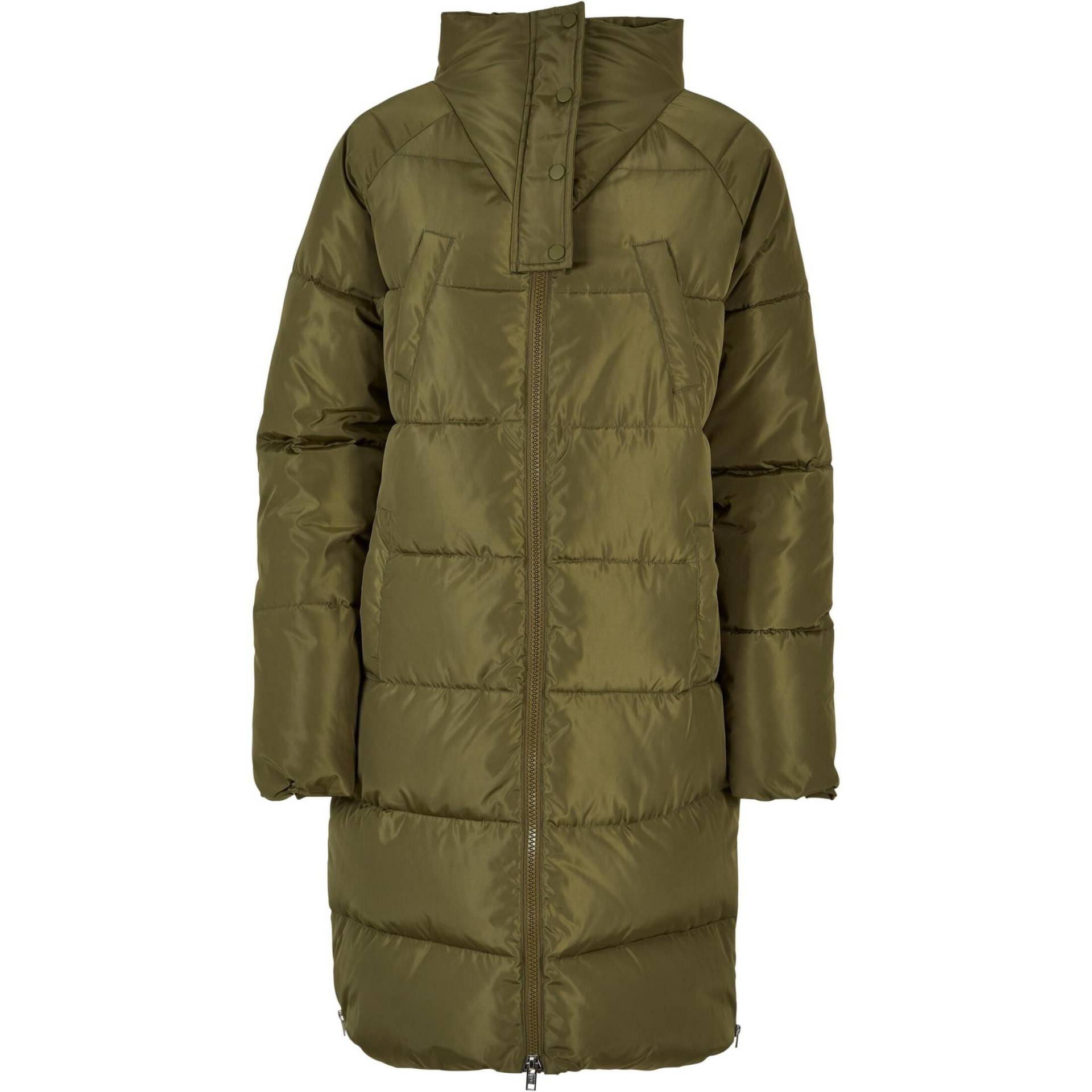 Daunenjacke Mit Tehkragen, Damen Urban Claic Damen Olivegrün S von URBAN CLASSICS