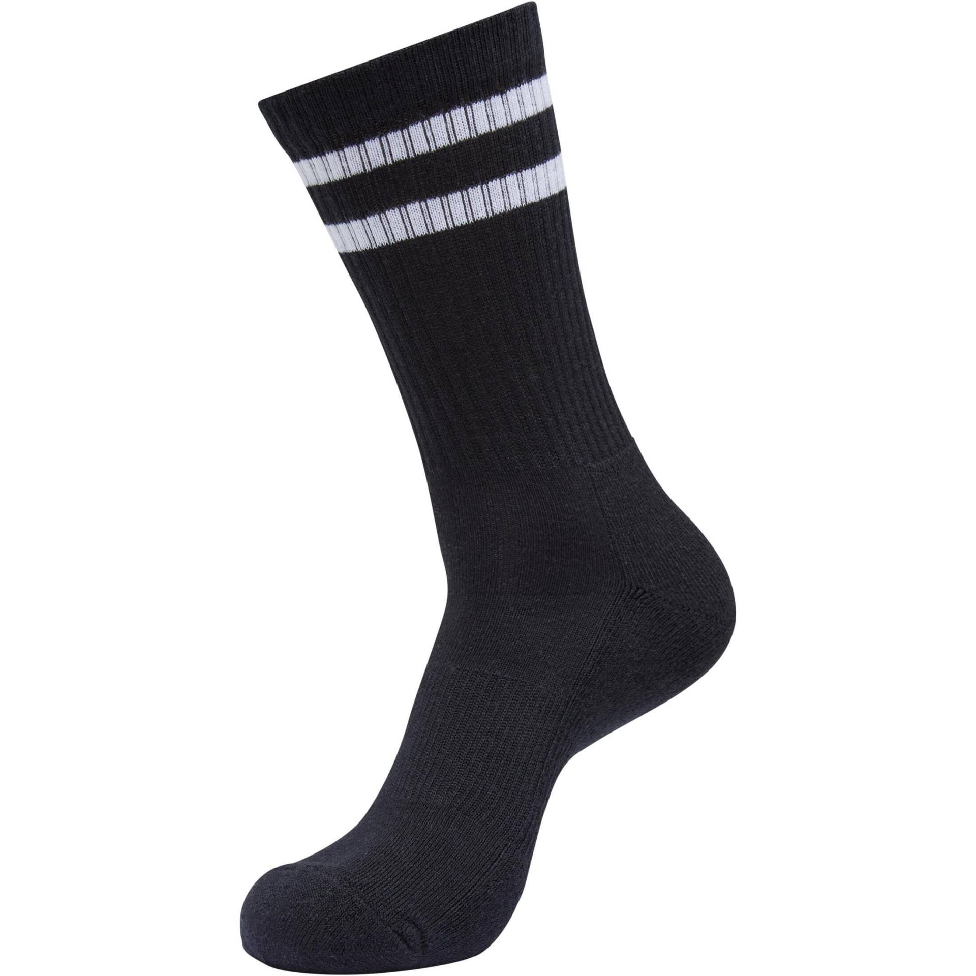 Doppelstreifen-socken (x5) Herren Schwarz/Weiss 39-42 von URBAN CLASSICS