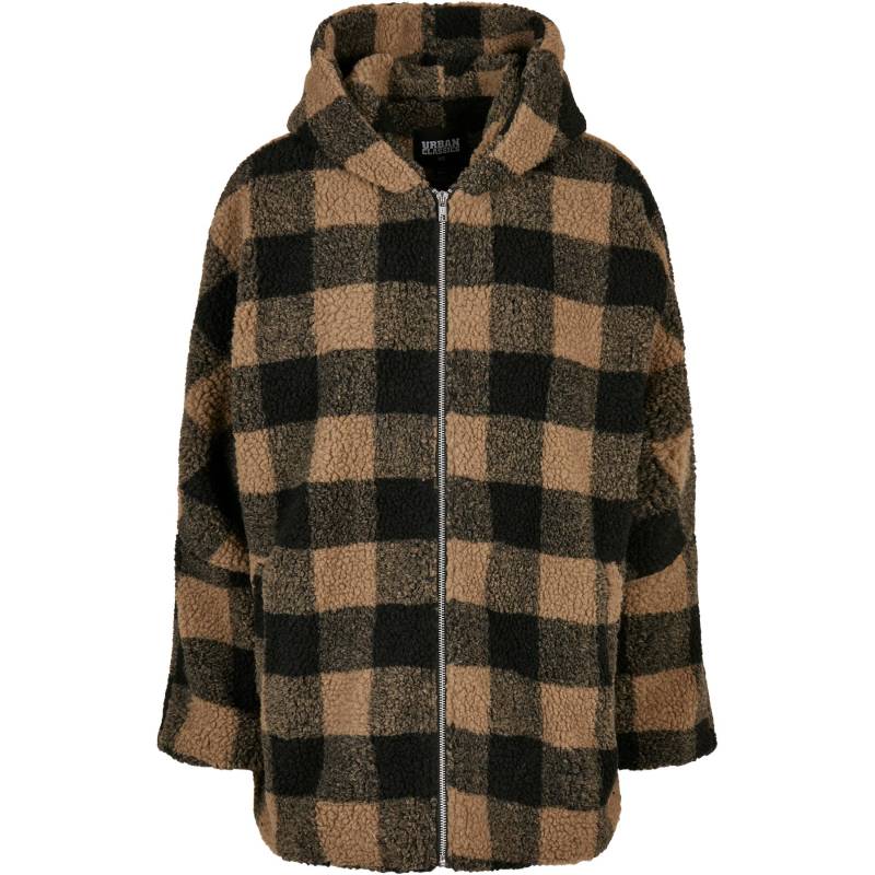 Fleece Für Frauen Hooded Oversized Check Sherpa Unisex  L von URBAN CLASSICS