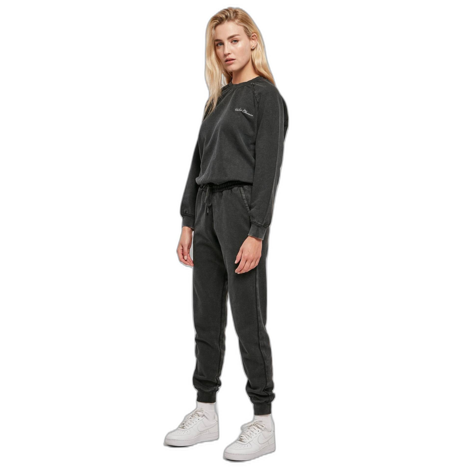 Frottee-jumpsuit Mit Angen Ärmen Und Keinen Stickereien, Damen Urban Cassics Unisex  L von URBAN CLASSICS