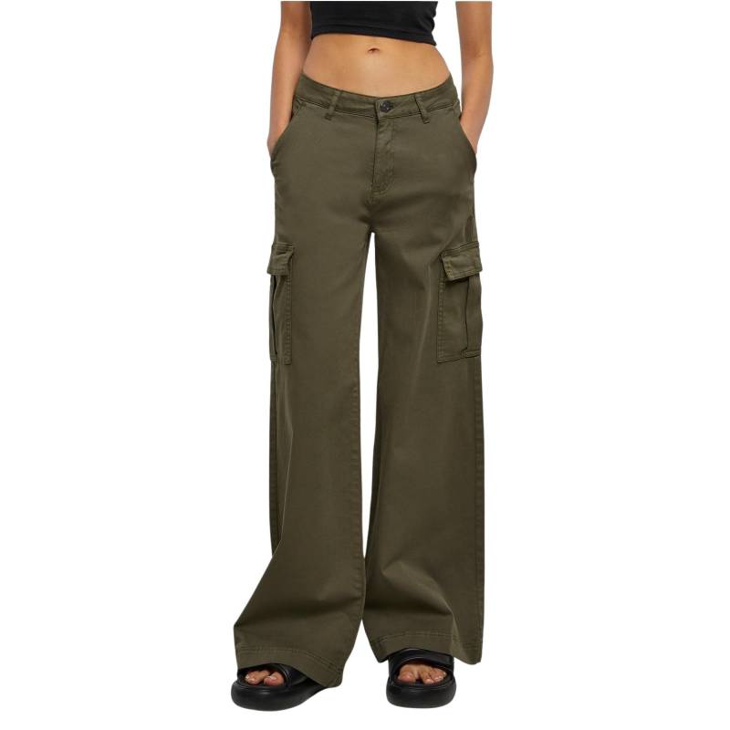 Hose Cargo Large Taille Haute Damen Unisex Olivegrün 28 von URBAN CLASSICS