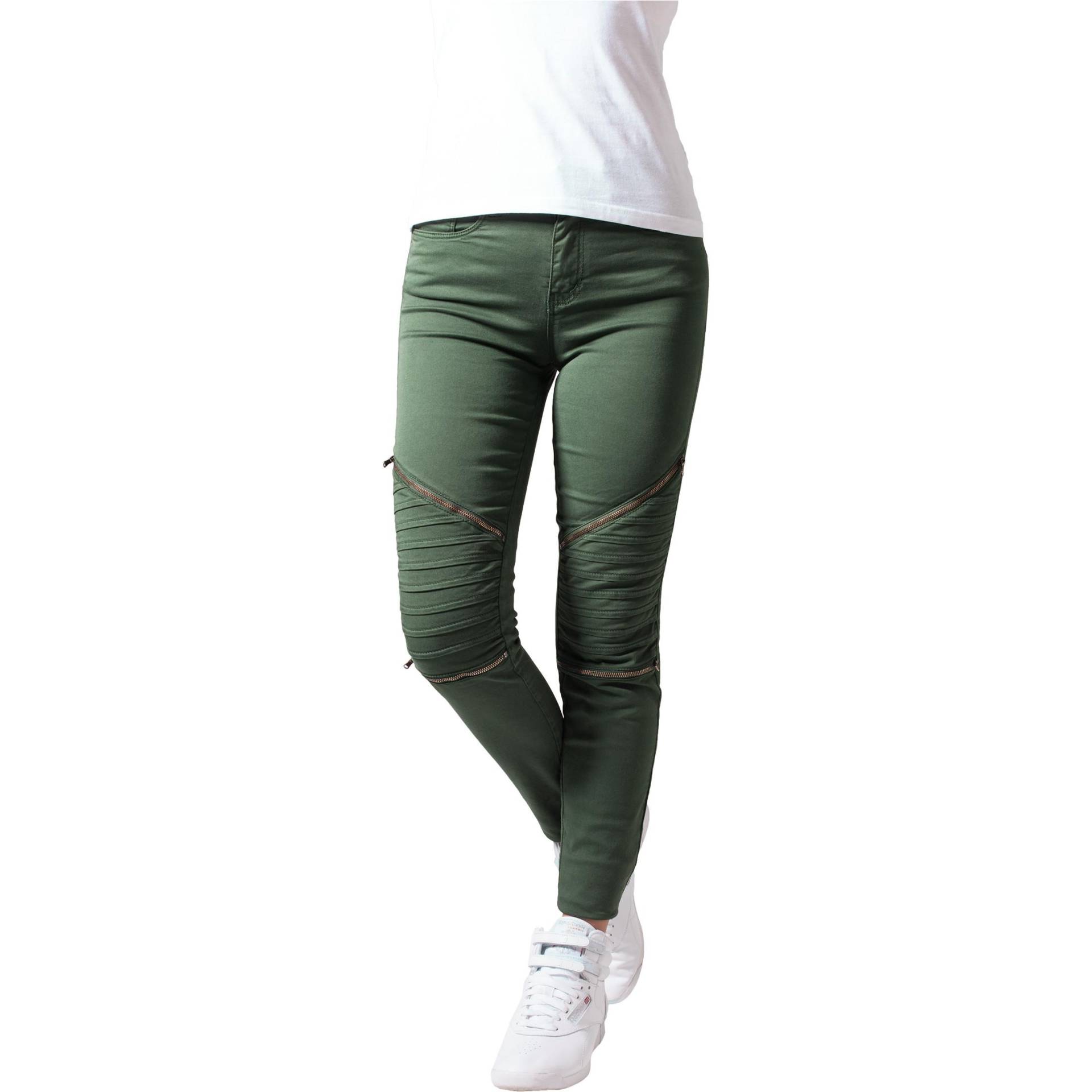 Hose Damen Urban Classic Stretch Biker Unisex Olivegrün 26 von URBAN CLASSICS