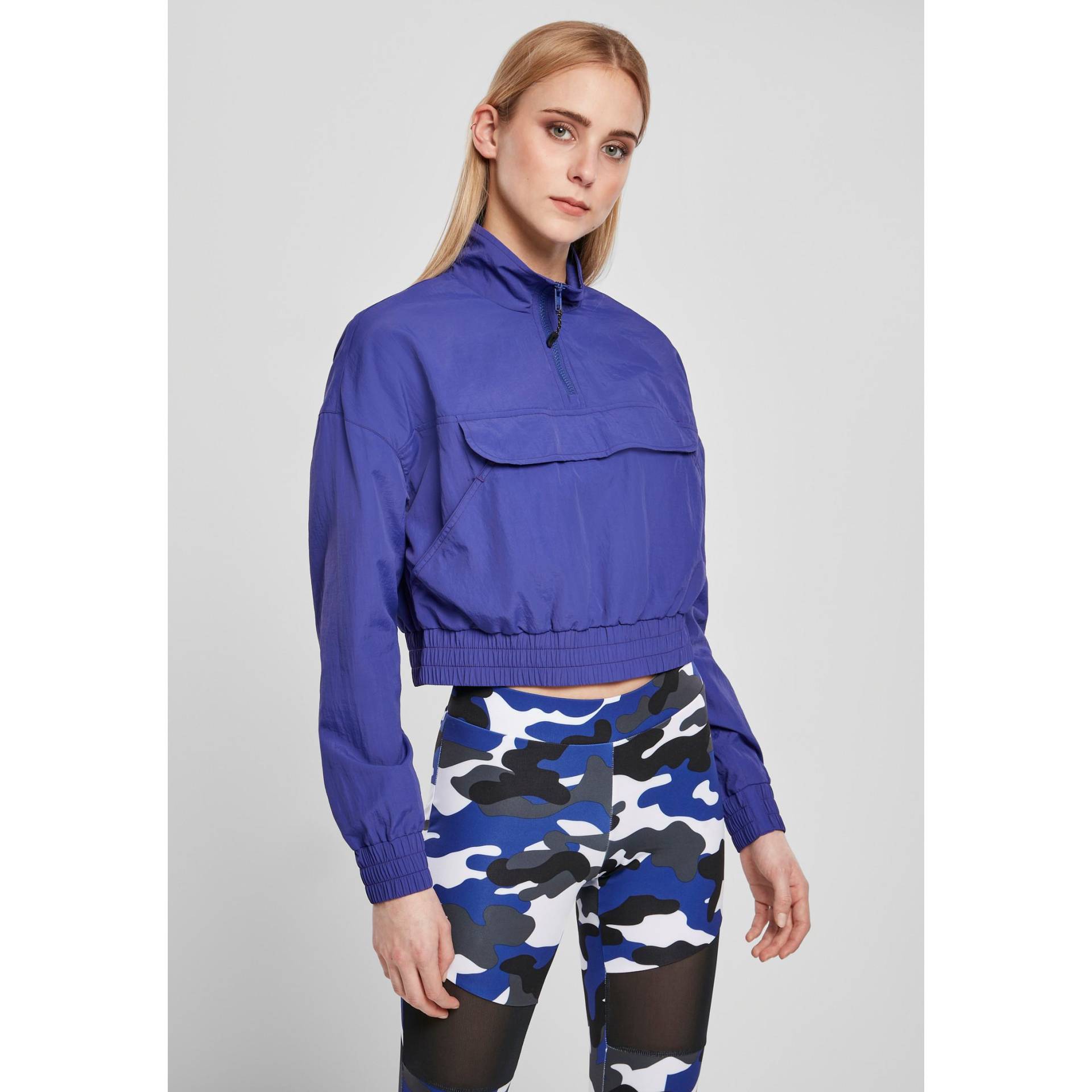 Jacke Cropped Crinkle Nylon Unisex  XS von URBAN CLASSICS