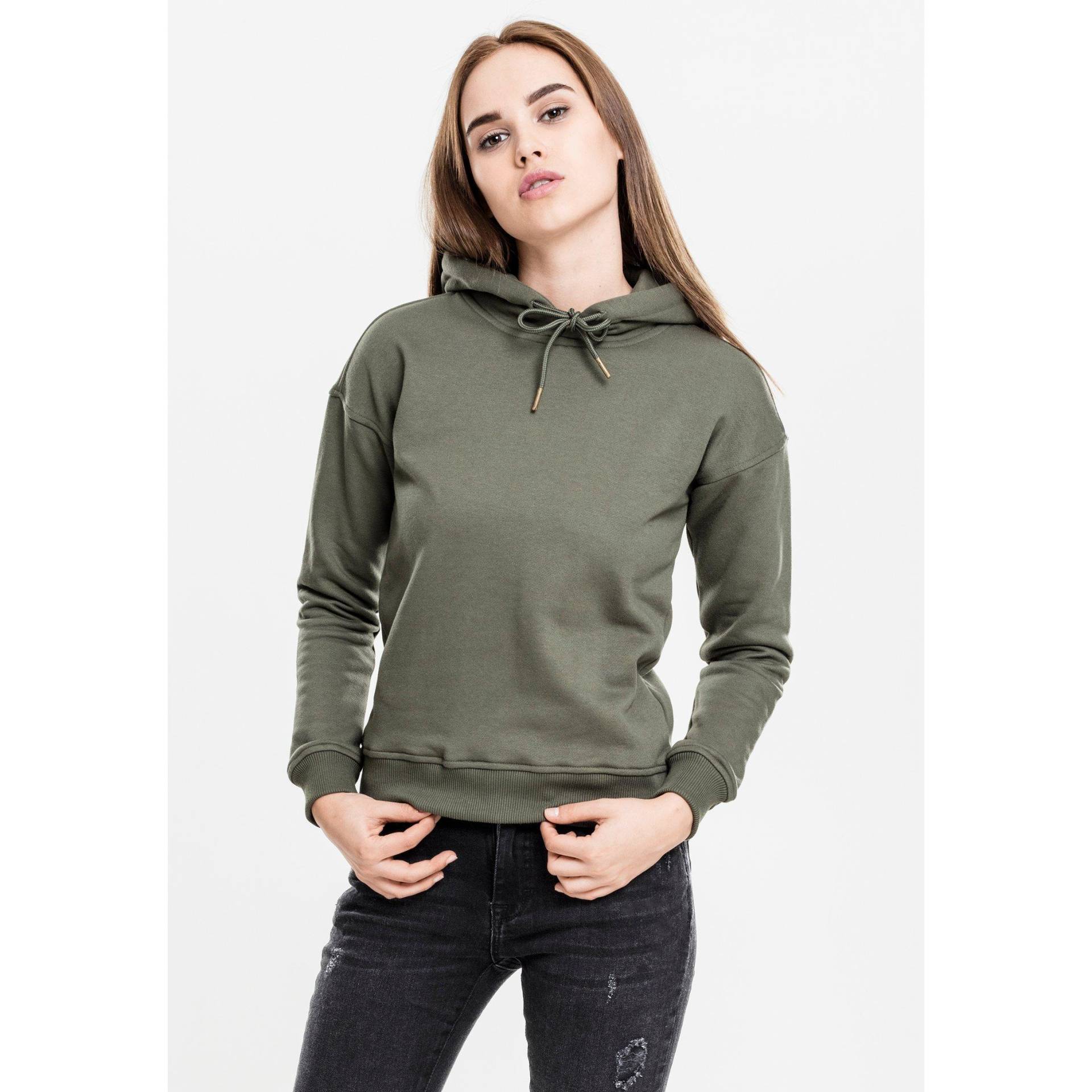 URBAN CLASSICS - hoodie damen urban classic basic côtelés, für Damen, Olivegrün, Größe XL von URBAN CLASSICS