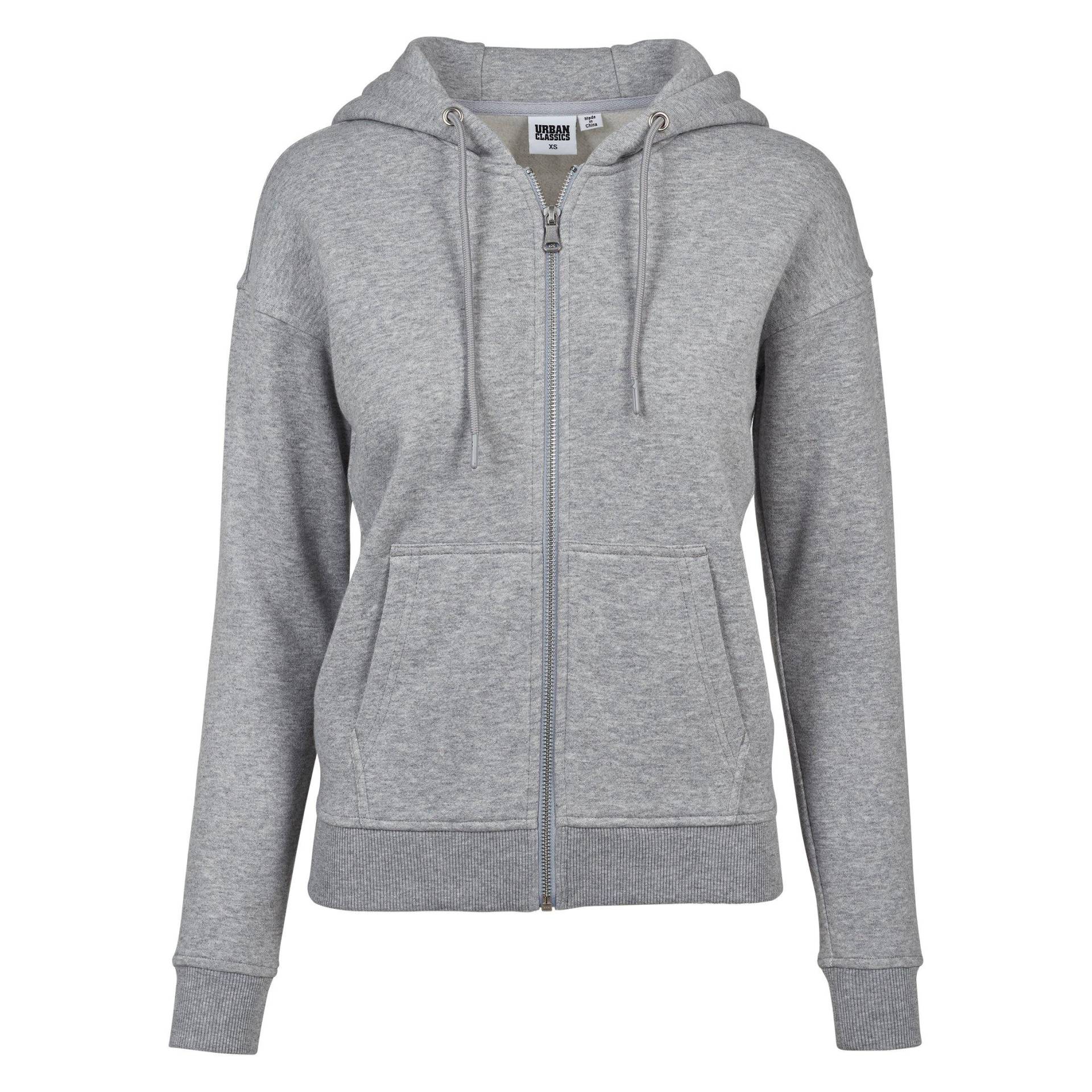 URBAN CLASSICS - kapuzenpuover urban cassic caic zip, für Damen, Größe L von URBAN CLASSICS