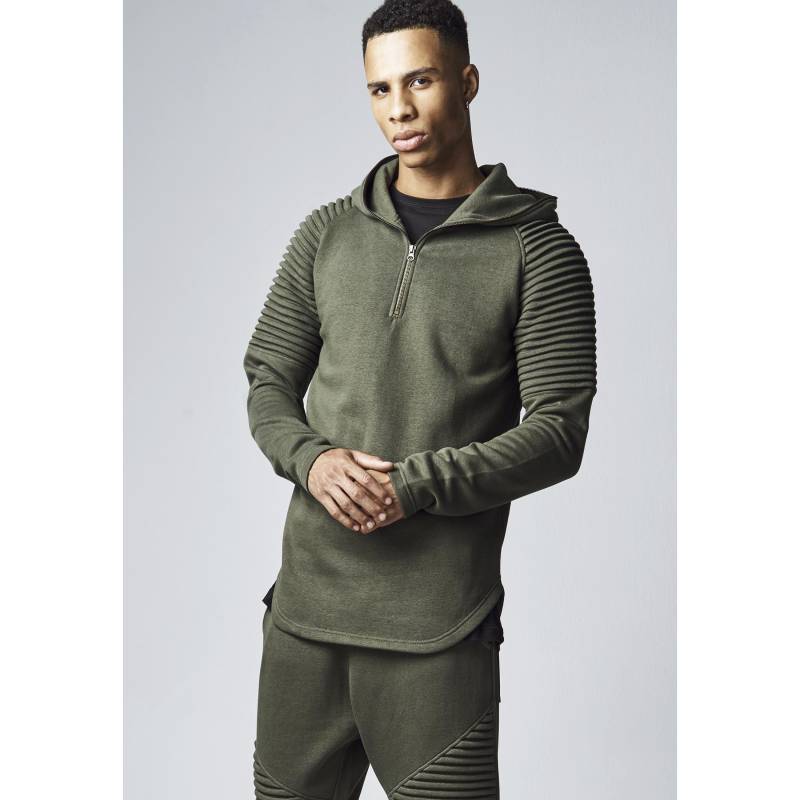 Kapuzenpullover Urban Classic Pleat Leeve Terry Herren Olivegrün XXL von URBAN CLASSICS