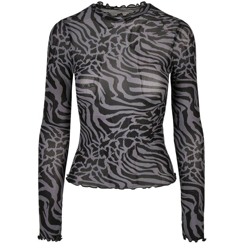 Langärmeliges Damen-rollkragen-top Aop Mesh (gt) Damen  XXXL von URBAN CLASSICS