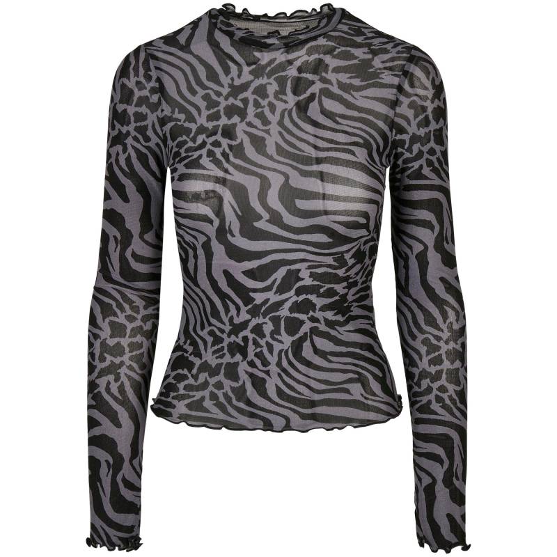 Angärmeiges Damen-rokragen-top Urban Cassics Aop Mesh Damen  L von URBAN CLASSICS