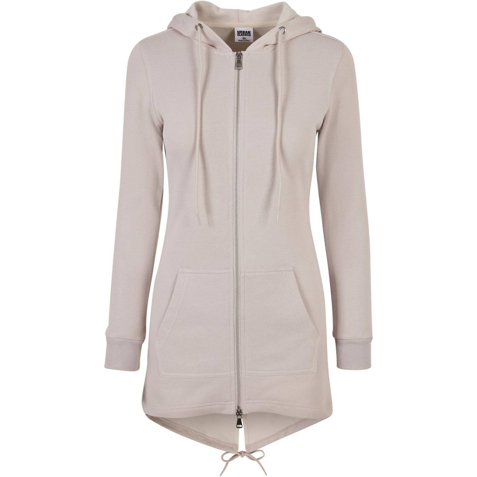 Langes Kapuzensweatshirt Mit Reißverschluss, Damen  XL von URBAN CLASSICS