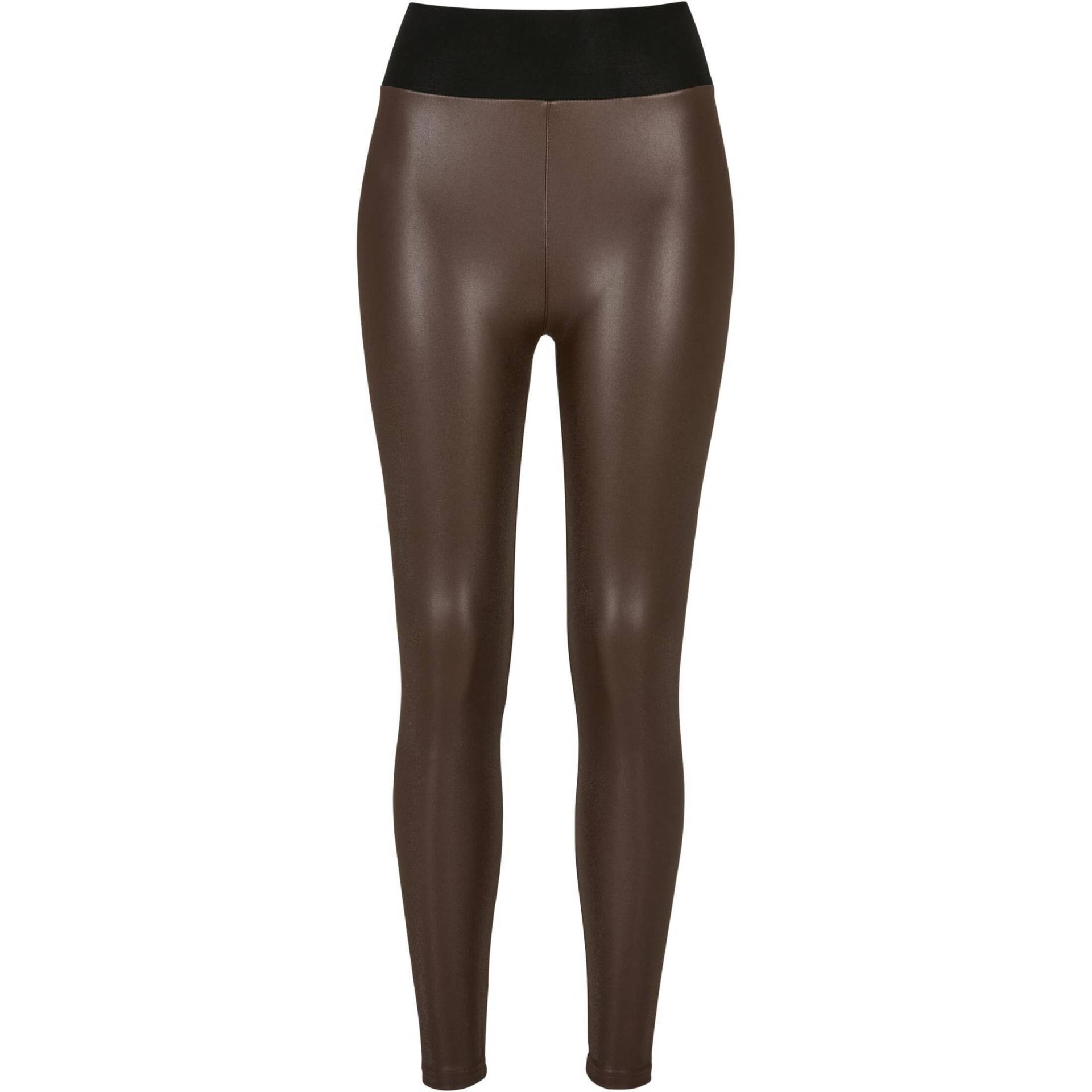 Legging Au Kuntleder Mit Hoher Taille, Frau Urban Claic Damen  S von URBAN CLASSICS