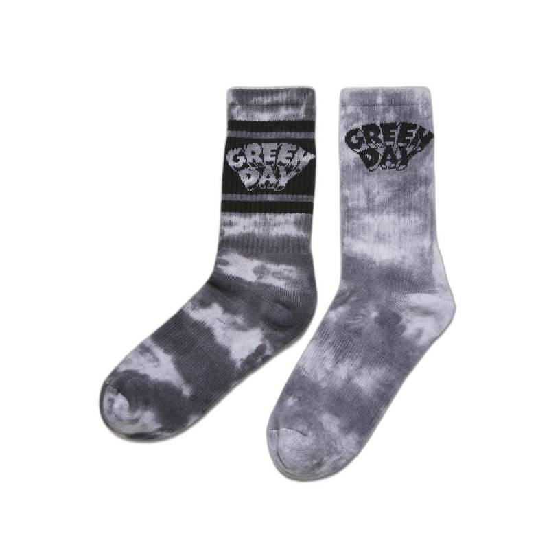 Paar Socken Green Day Tie Die (x2) Herren Schwarz/Weiss 39-42 von URBAN CLASSICS