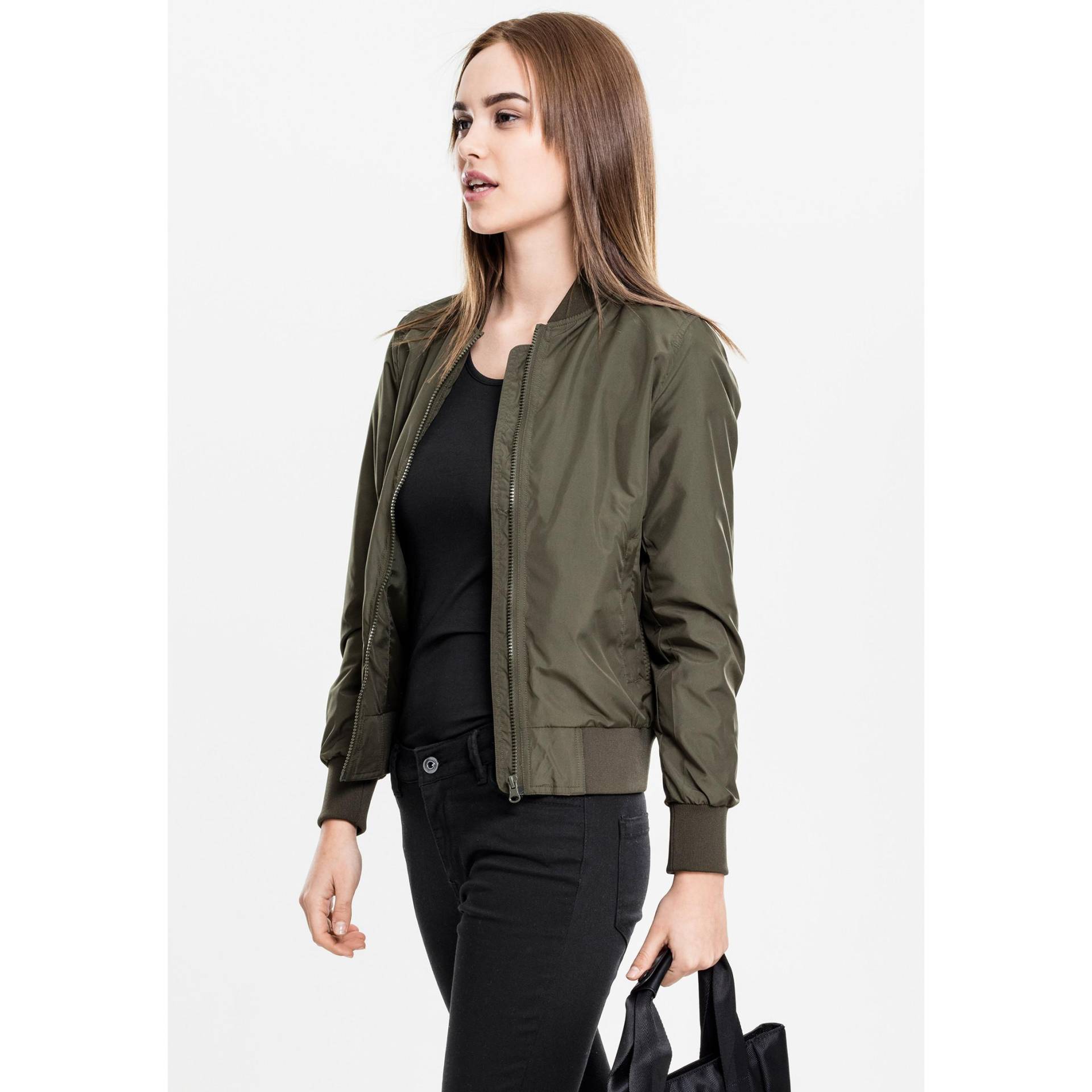 URBAN CLASSICS - parka, damen, urban cassic bomber ight, für Damen, Dunkelgrün, Größe L von URBAN CLASSICS