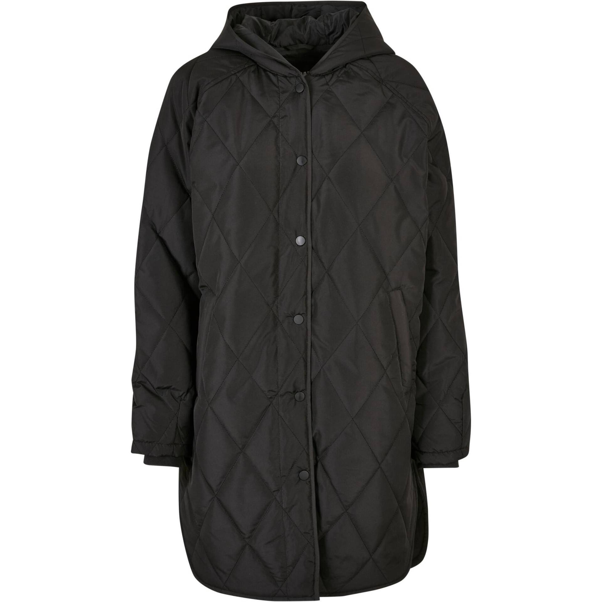 URBAN CLASSICS - parka it kapuze, oversized diaond quilted, für Damen, Größe M von URBAN CLASSICS