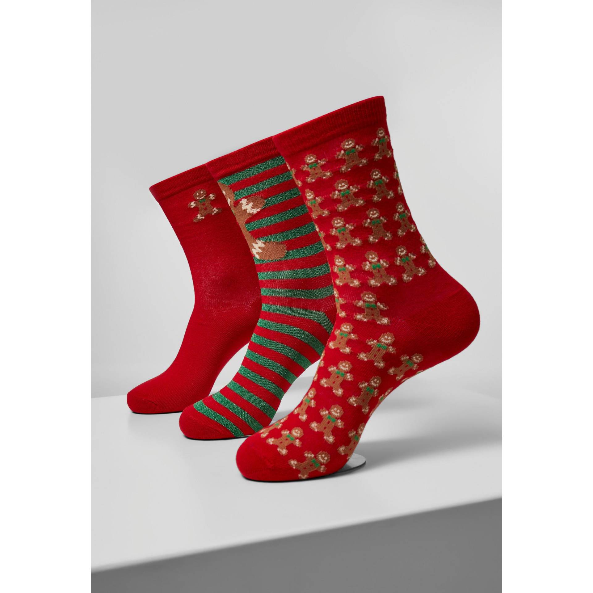 URBAN CLASSICS - socken christmas gingerbread lurex (3pcs), für Herren, Größe 35-38 von URBAN CLASSICS