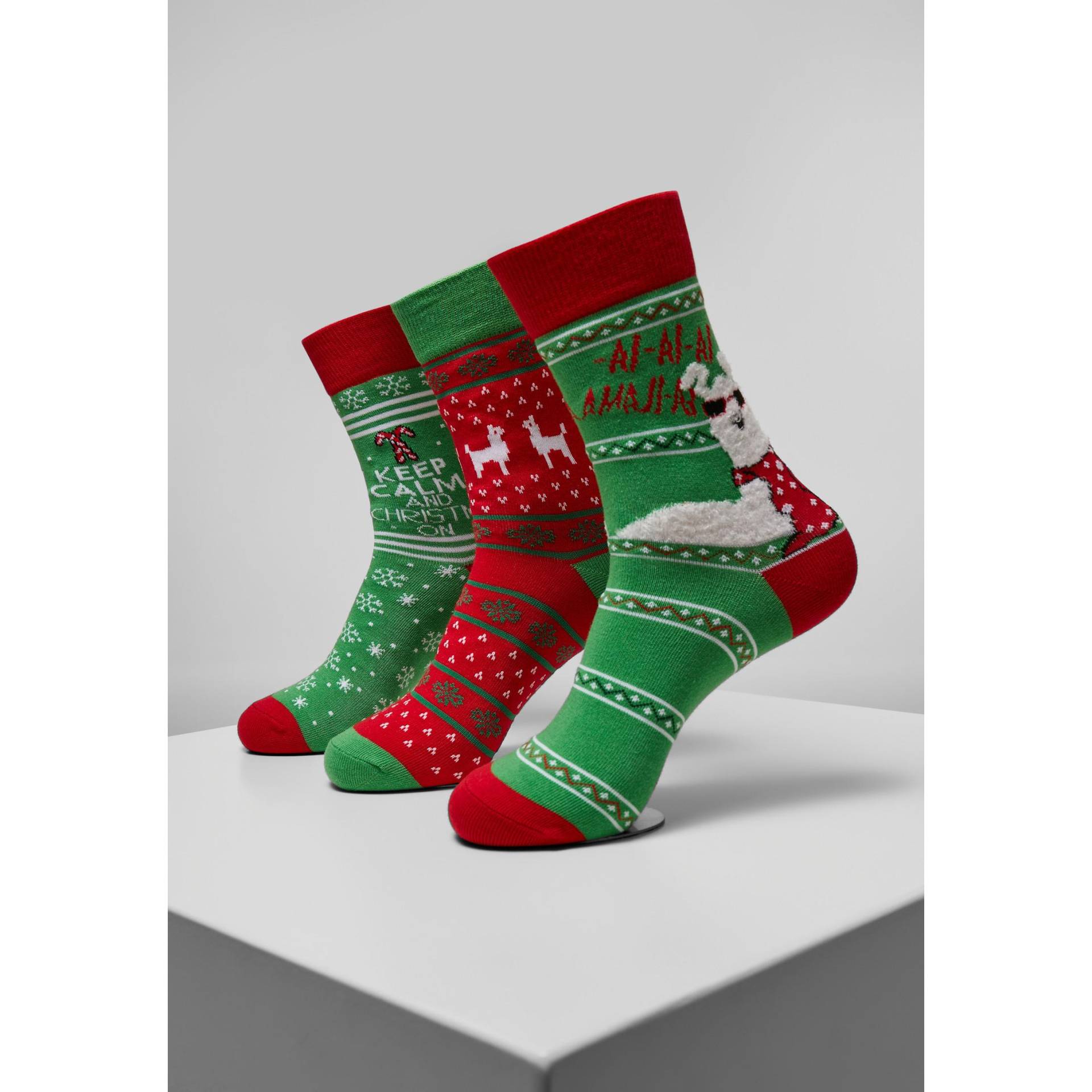 Socken Christmas Lama (3pcs) Herren  35-38 von URBAN CLASSICS