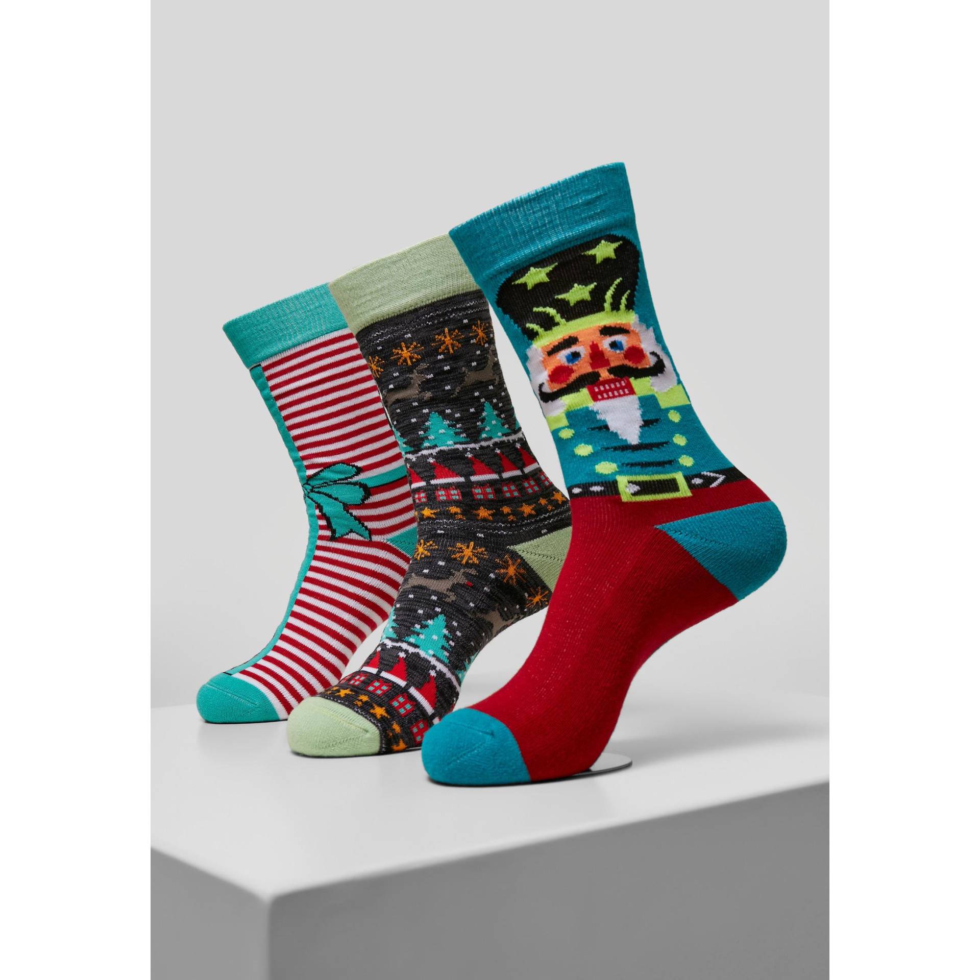 URBAN CLASSICS - socken christmas nutcracker (3pcs), für Herren, Größe 35-38 von URBAN CLASSICS