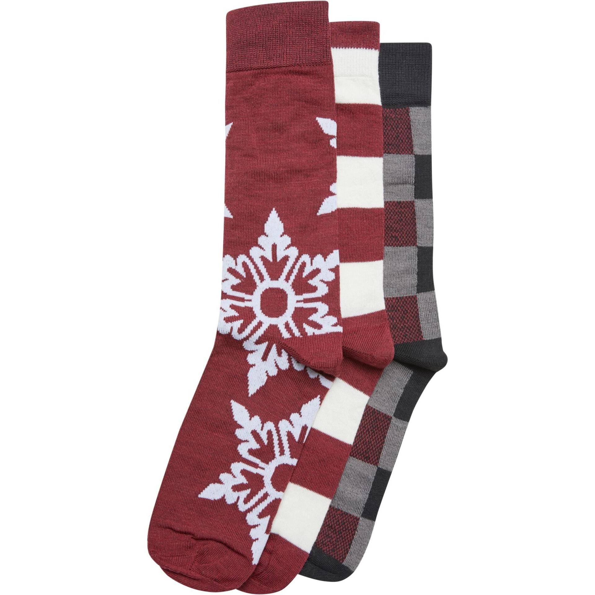 URBAN CLASSICS - socken christmas snowflakes (x3), für Herren, Größe 39-42 von URBAN CLASSICS