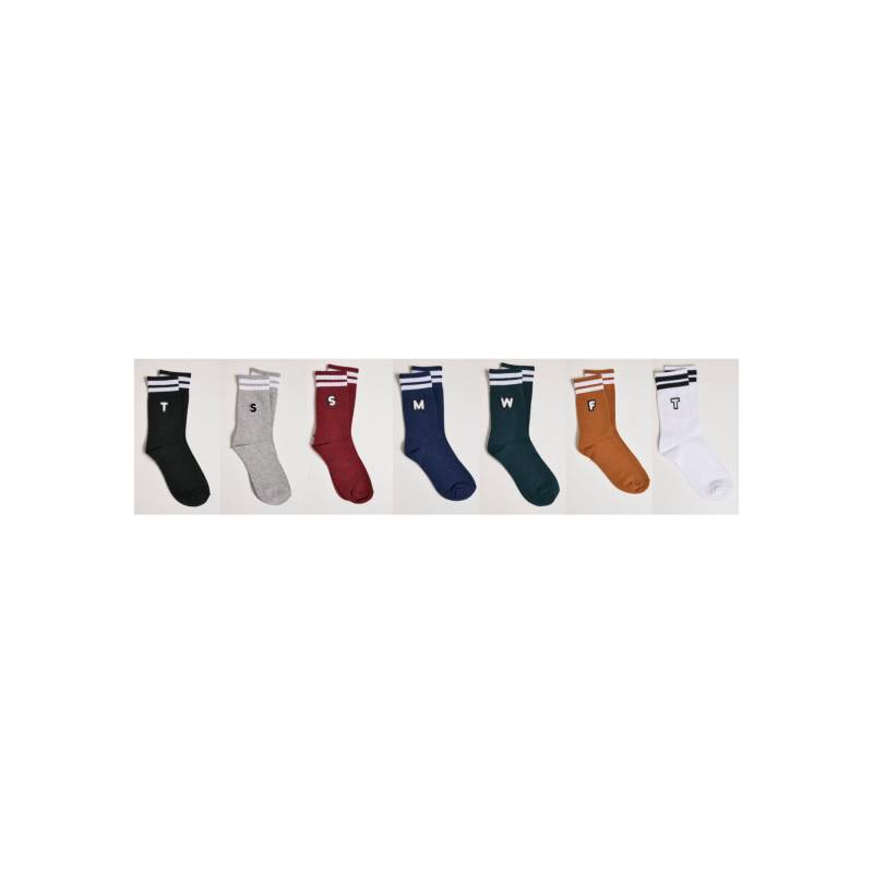 Socken College Letter (7pcs) Herren  39-42 von URBAN CLASSICS