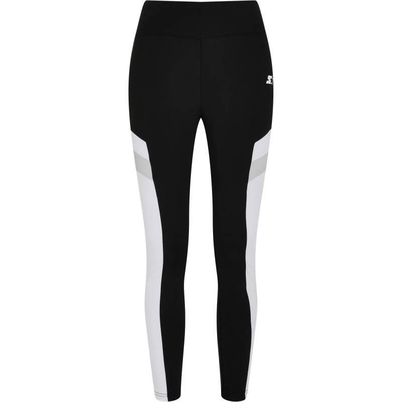 Sportliche Damen-leggings Mit Hoher Taille Starter Unisex Schwarz/Weiss XL von URBAN CLASSICS