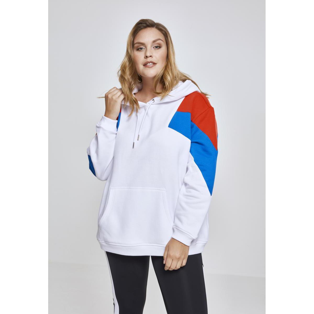 URBAN CLASSICS - hoodie damen – große größen urban classic oversized 3-tone blo, für Damen, Größe XXL von URBAN CLASSICS