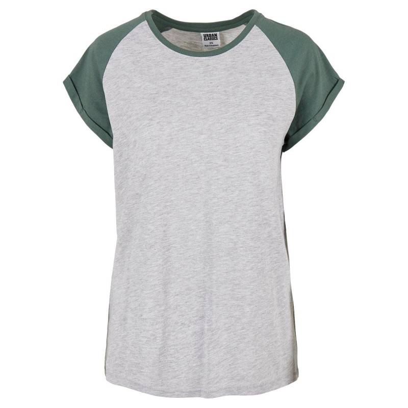 -t-shirt Contrast Raglan (grandes Tailles) Damen  XXL von URBAN CLASSICS