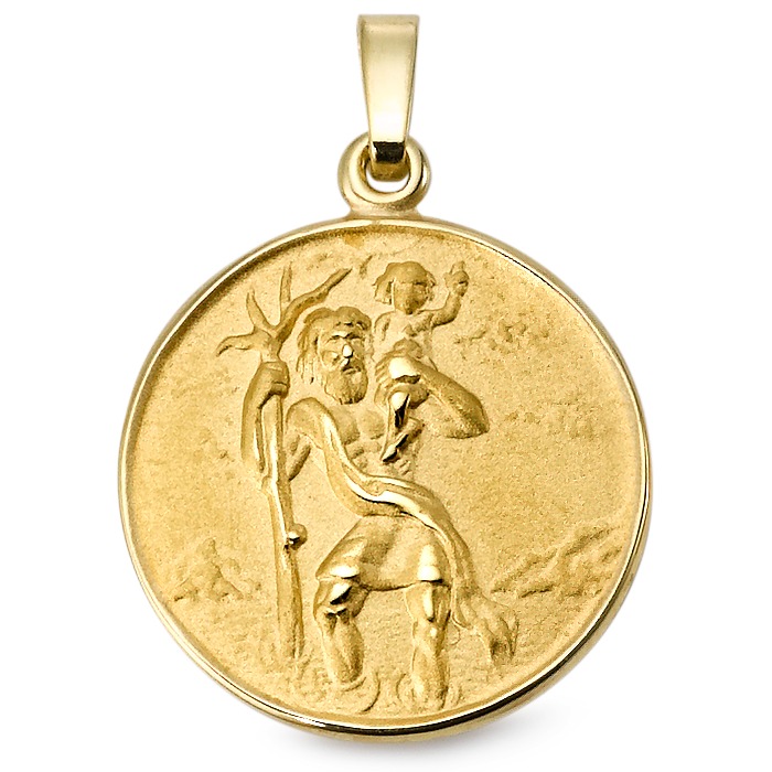 URECH Herren Anhänger 375/9 K Gelbgold St. Christopherus von URECH