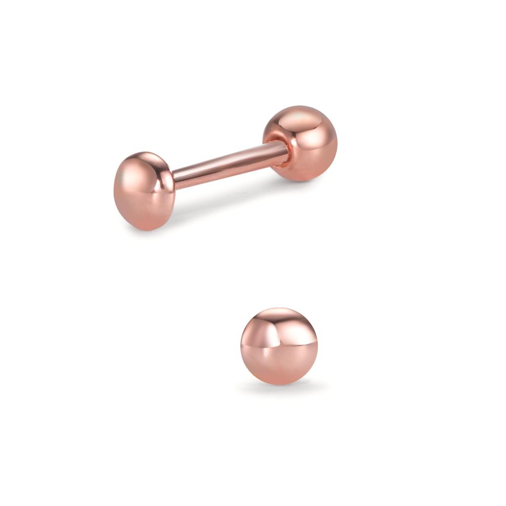 URECH Damen Piercing Silber rosé vergoldet Ø3 mm von URECH