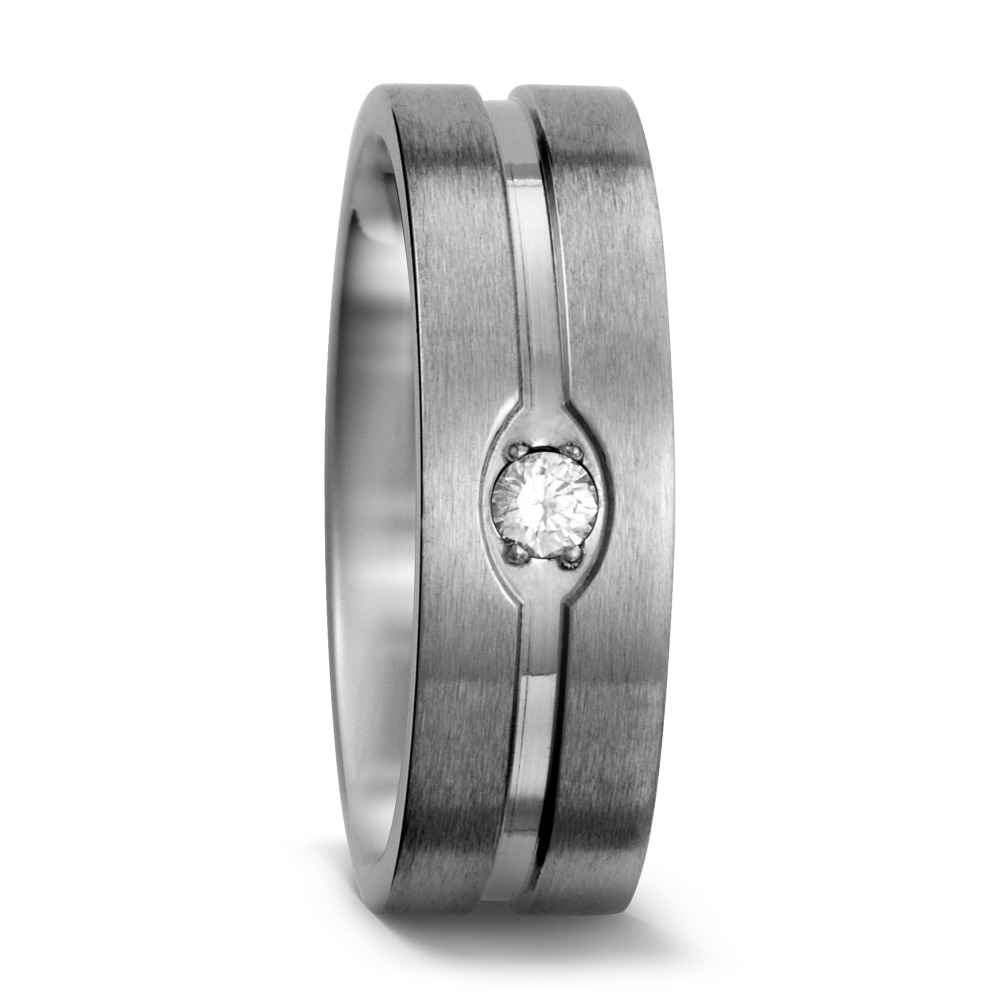 URECH Damen Fingerring Titan Zirkonia weiss von URECH