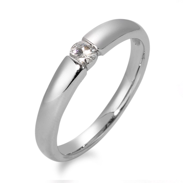 URECH Damen Solitär Ring 750/18 K Weissgold Moissanite von URECH