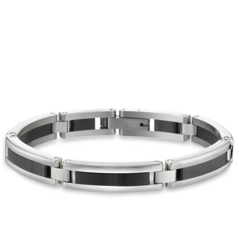 URECH Herren Armband Edelstahl IP beschichtet 20-21 cm verstellbar von URECH