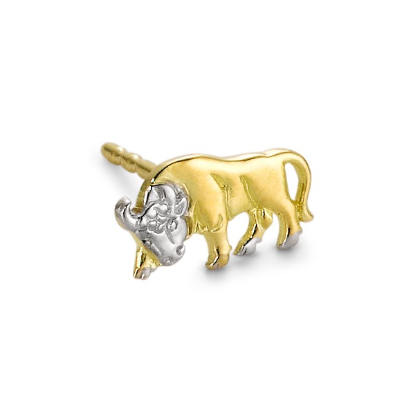 URECH Herren Ohrstecker 1 Stk 585/14 K Gelbgold Stier von URECH