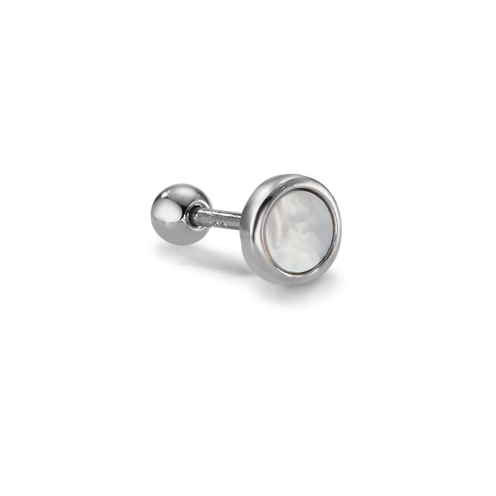 URECH Piercing Silber rhodiniert Perlmutt Ø5 mm von URECH