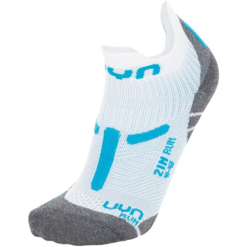 UYN Lady Run 2IN Socks - white turquoise (Grösse: 35-36) von UYN