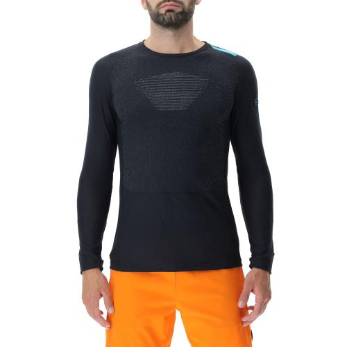 UYN Man Crossover Ow Shirt Long Sleeve - black/black (Grösse: L) von UYN