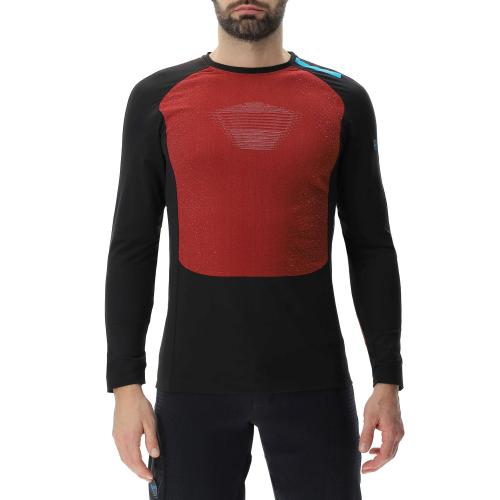 UYN Man Crossover Ow Winter Shirt Long Sleeves - sofisticated red/black (Grösse: L) von UYN