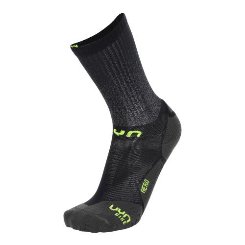 UYN Man Cycling Aero Socks - black/lime (Grösse: 35/38) von UYN