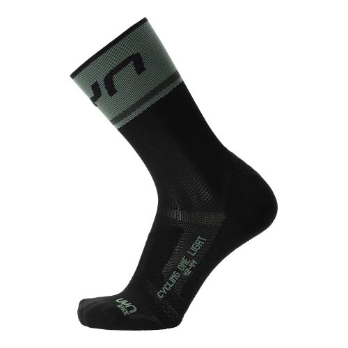 UYN Man Cycling One Light Socks - black/green (Grösse: 35/38) von UYN