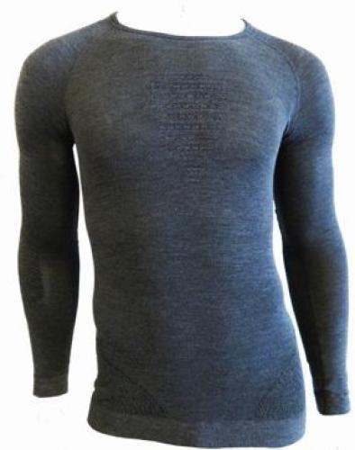 UYN Man Fusyon Cashmere Shirt LG SL - grey rock (Grösse: L/XL) von UYN