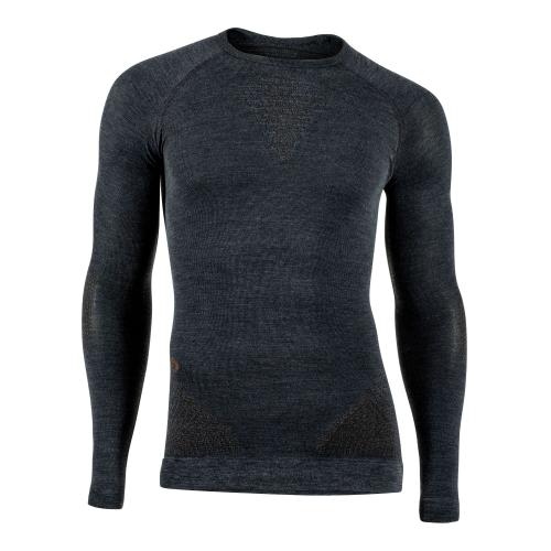 UYN Man Fusyon Cashmere Shirt LG SL - grey rock (Grösse: L/XL) von UYN