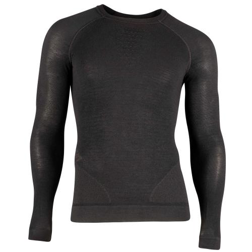 UYN Man Fusyon Cashmere Uw Shirt Lg_Sl - black/black (Grösse: L/XL) von UYN