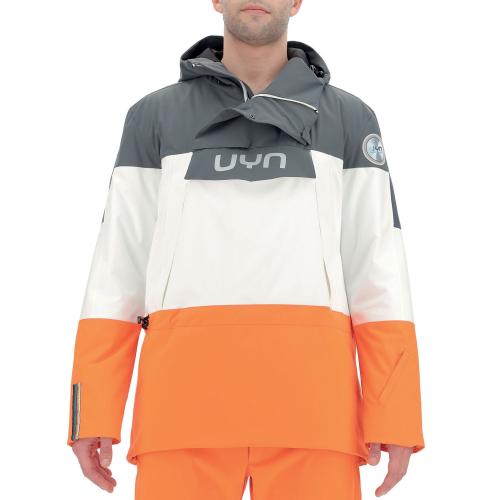 UYN Man Natyon Flag Jacket Half Zip - iron gate/blanc/scarlet ibis (Grösse: L) von UYN